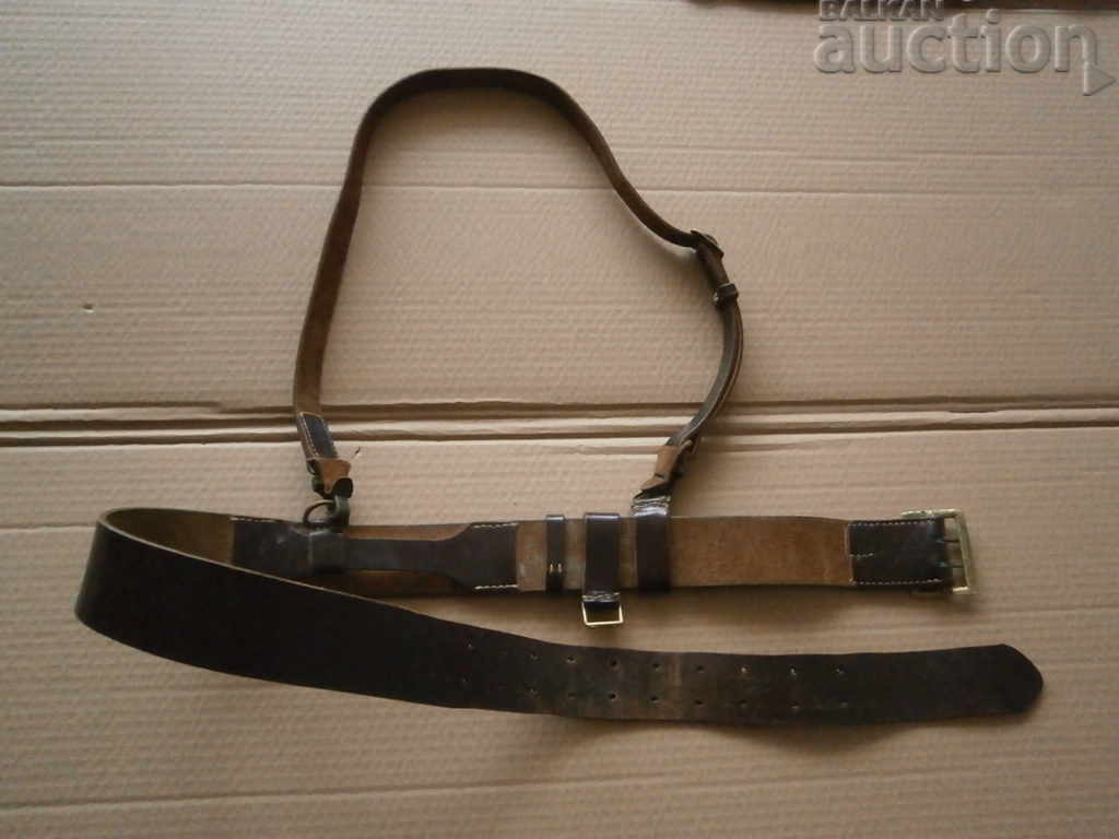 Auction brown combat officer's belt with protube Auction brown combat officer's belt with protube