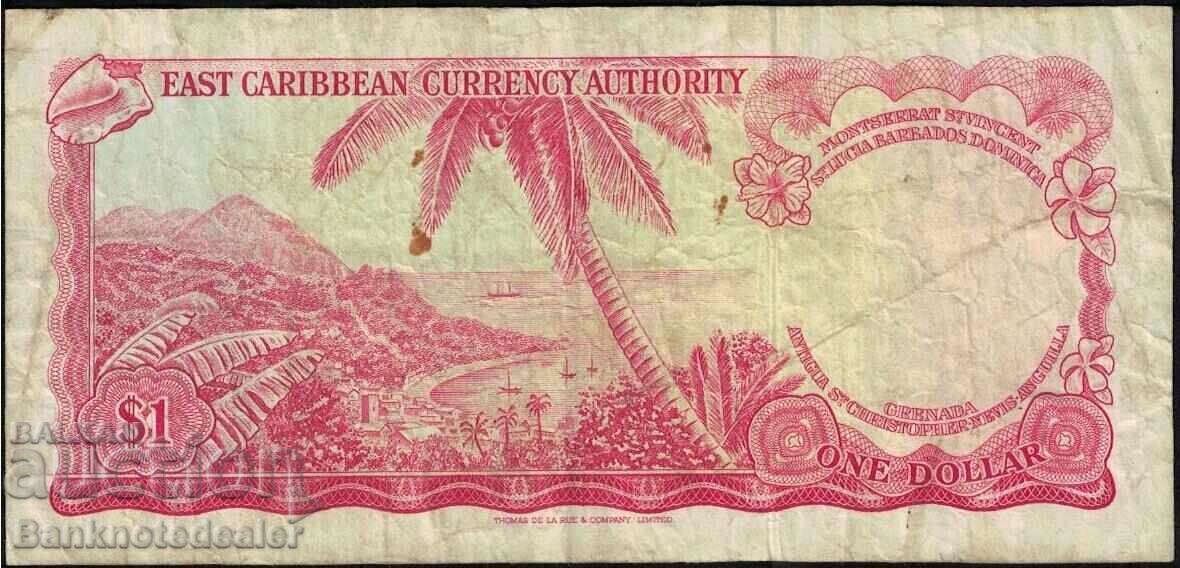 East Caribbean Currency 1 Dollar 1965 Pick 13d Ref 1065 with price 30.00 BGN | € 15.34