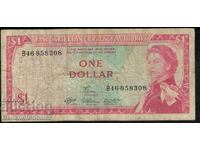 Moneda din Caraibe de Est 1 dolar 1965 Pick 13d Ref 8308