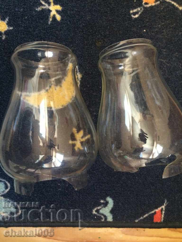 Glass from old German lanterns Glass from old German lanterns