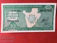 Μπουρούντι 10 Φράγκα 2005 Pick 33e Unc Ref 5602