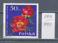 118K888 / Polonia 1964 Flora - floare Bujor cu frunze înguste (**)