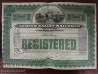 American / USA 1000 dollars BONDS Lehigh Valley Railroad A7370