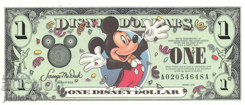 DISNEY 1 DOLLAR 2000 - nu circula