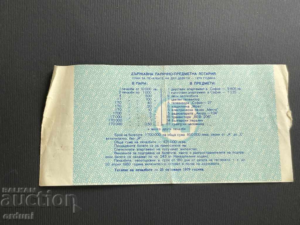 1948 Bulgaria lottery ticket 50 st. 1979 9 Lottery Title with price 10.00 BGN | € 5.11 1948 Bulgaria lottery ticket 50 st. 1979 9 Lottery Title with price 10.00 BGN | € 5.11