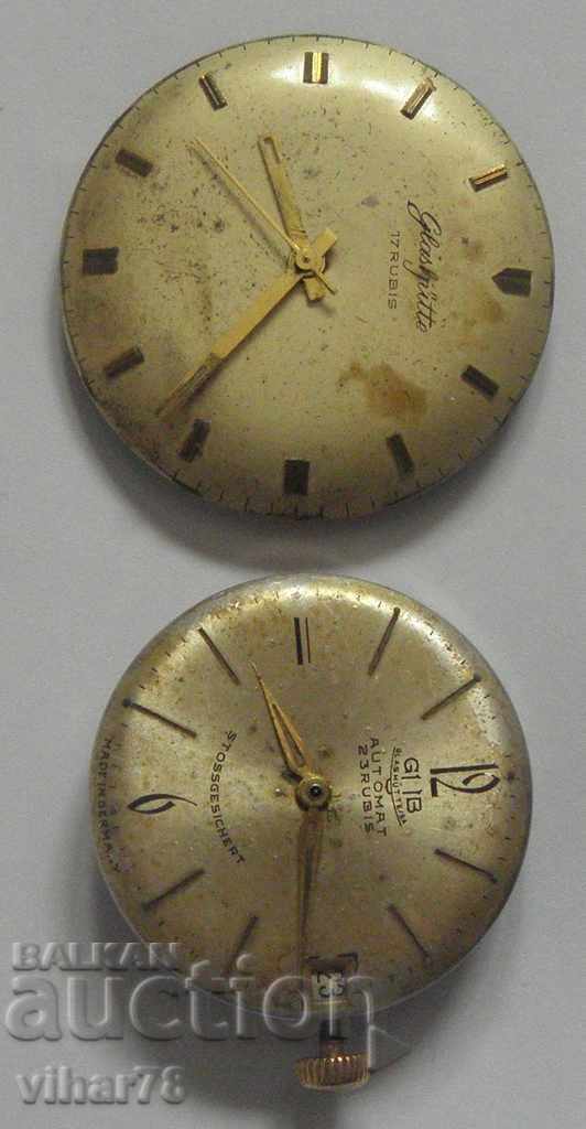 Auction LOT OF TWO CLOCK MACHINES -GUB-GLASHUTTE Auction LOT OF TWO CLOCK MACHINES -GUB-GLASHUTTE