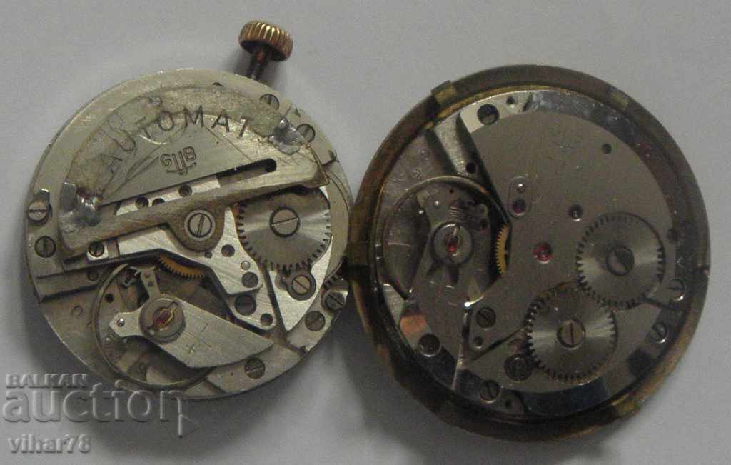 LOT OF TWO CLOCK MACHINES -GUB-GLASHUTTE - 6 LOT OF TWO CLOCK MACHINES -GUB-GLASHUTTE - 6