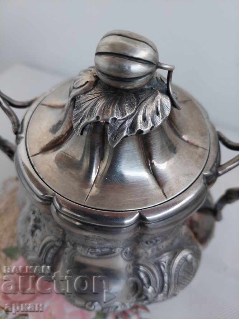 Delivery of solid silver sugar bowl 612 grams