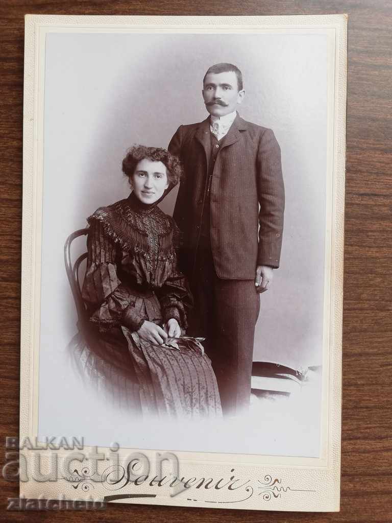 Old cardboard photo - with price 30.00 BGN | € 15.34 Old cardboard photo - with price 30.00 BGN | € 15.34