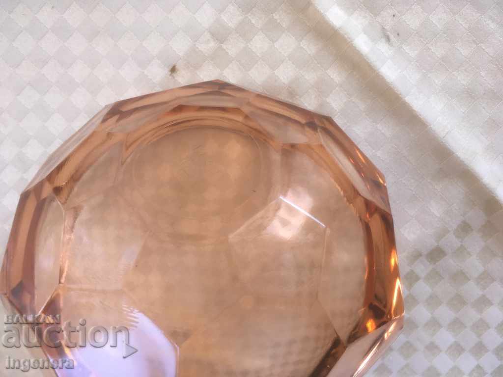 BOWL OF GLASS RELIEF THICK COLORED FROM SOCA COURT FRUITTER - 6 BOWL OF GLASS RELIEF THICK COLORED FROM SOCA COURT FRUITTER - 6