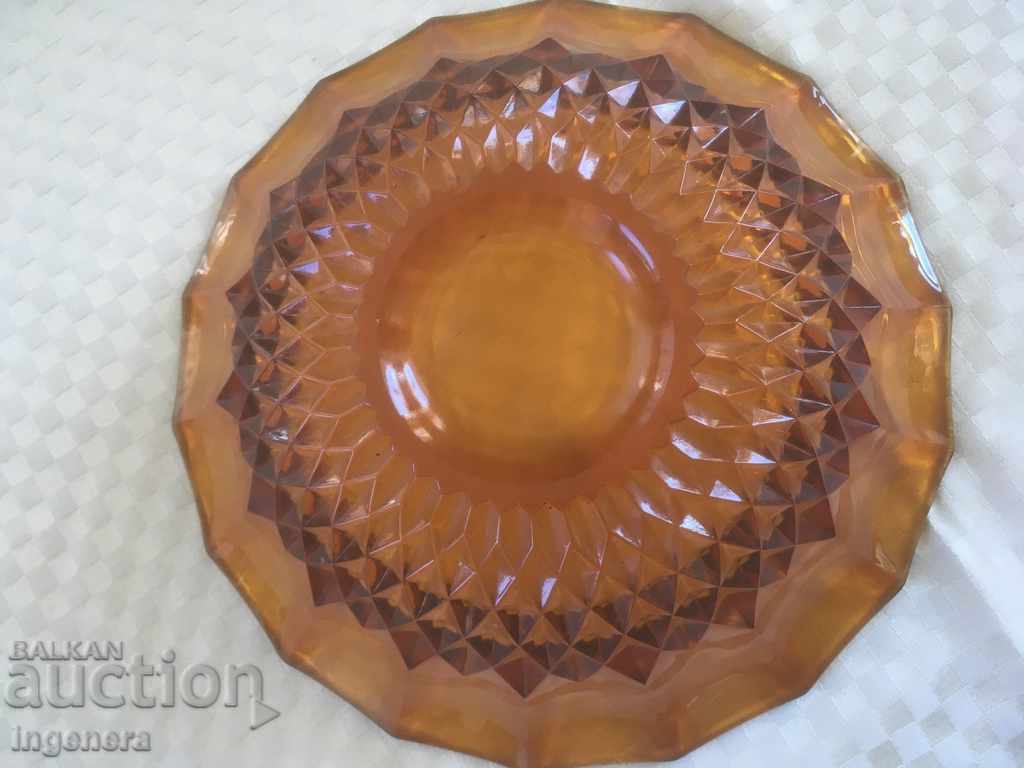 SALATIERA FRUCTIER ANTIQUE GLASS RELIEF THICK COLORED WITH - 7 SALATIERA FRUCTIER ANTIQUE GLASS RELIEF THICK COLORED WITH - 7