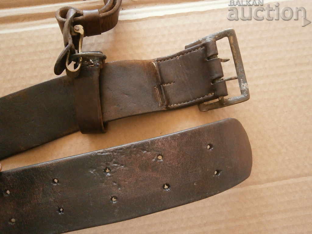 Auction brown combat officer's belt with protube Auction brown combat officer's belt with protube