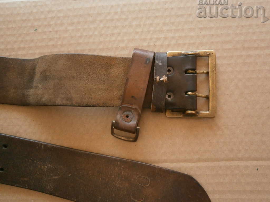 кафяв боен офицерски колан с носач за сабя БМК - 5 кафяв боен офицерски колан с носач за сабя БМК - 5