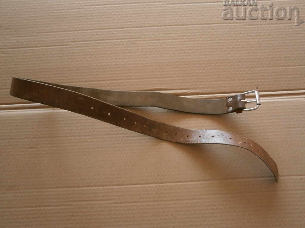 Auction BROWN military belt genuine leather Auction BROWN military belt genuine leather
