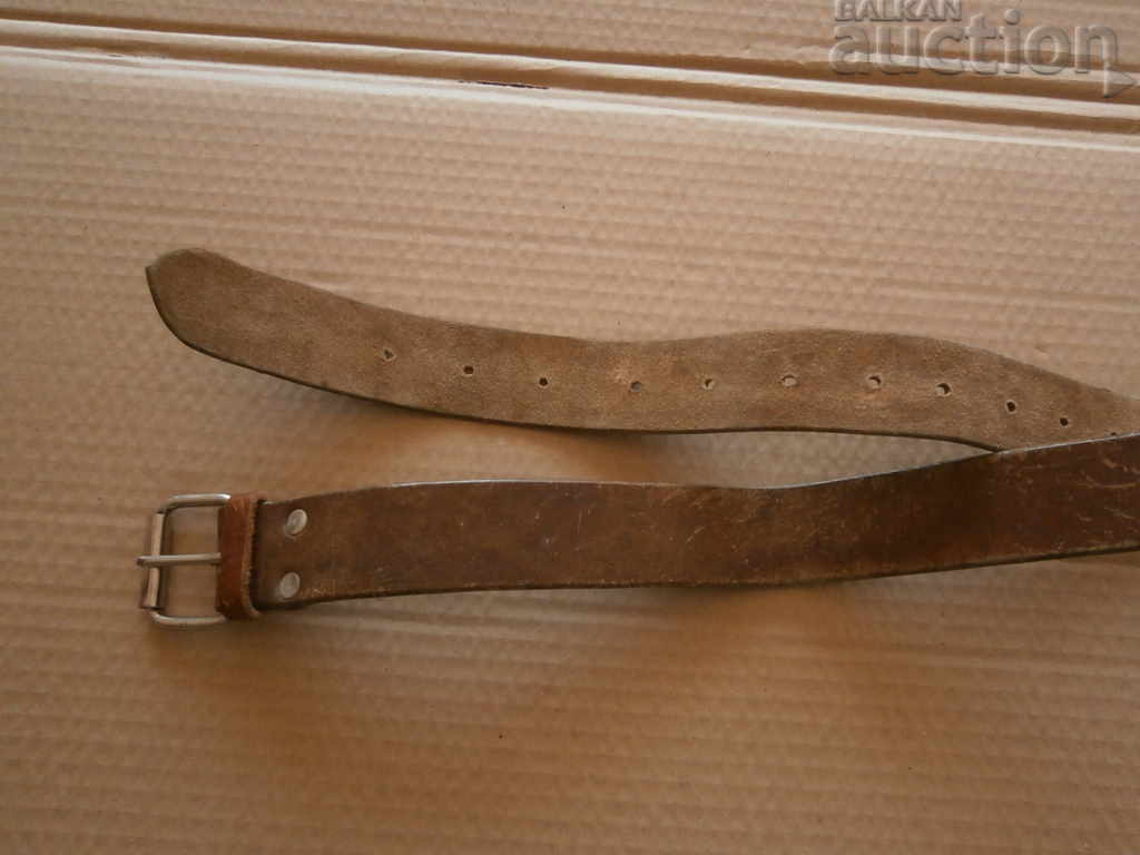 BROWN military belt genuine leather - 6 BROWN military belt genuine leather - 6