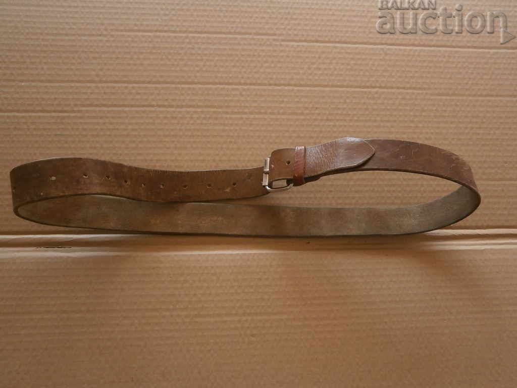 BROWN military belt genuine leather