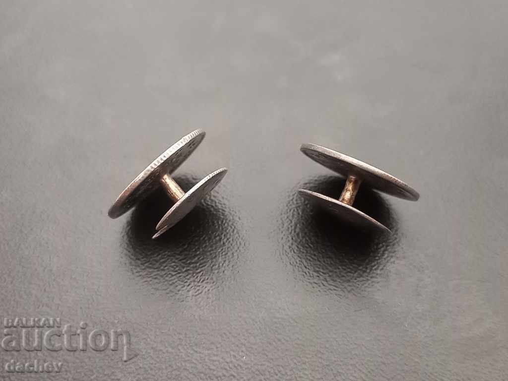 Manșete rare din argint din renașterea din monede de bijuterii din secolul al XIX-lea - 6