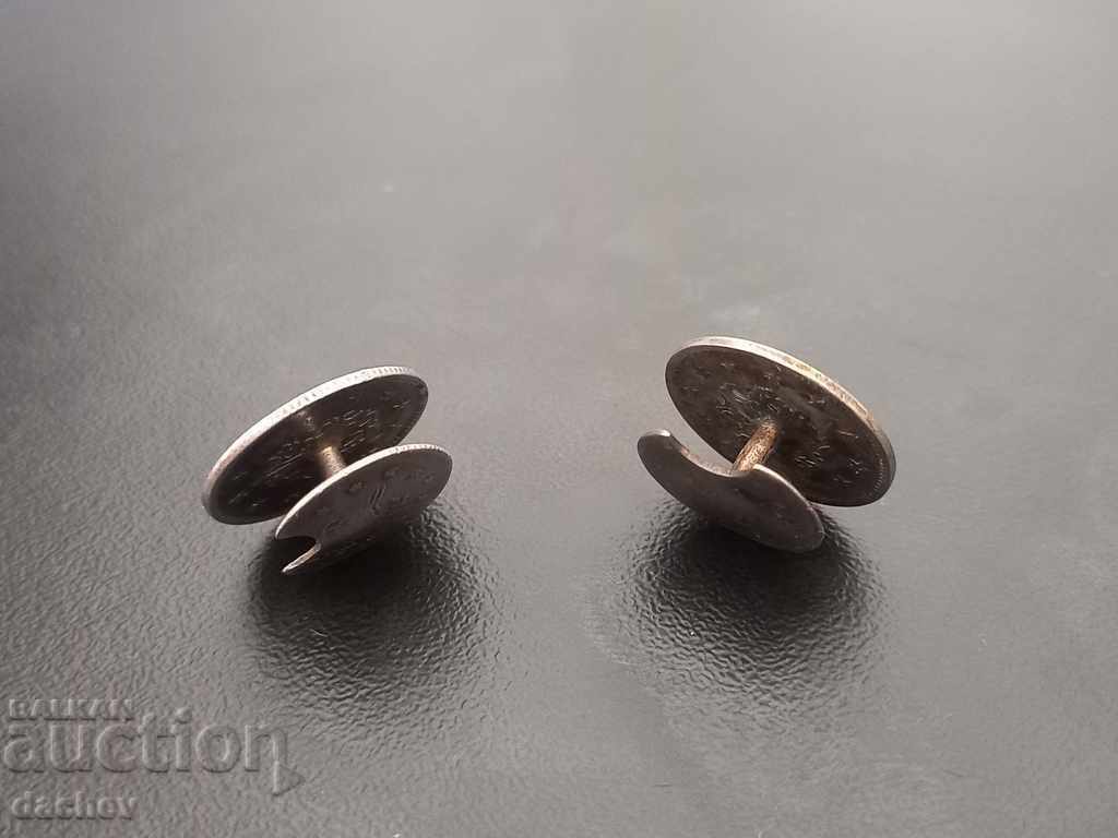 Manșete rare din argint din renașterea din monede de bijuterii din secolul al XIX-lea - 7