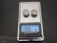 Manșete rare din argint din renașterea din monede de bijuterii din secolul al XIX-lea