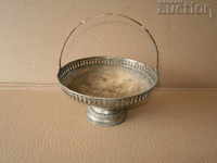 antique silver-plated fruit bowl from antiquity