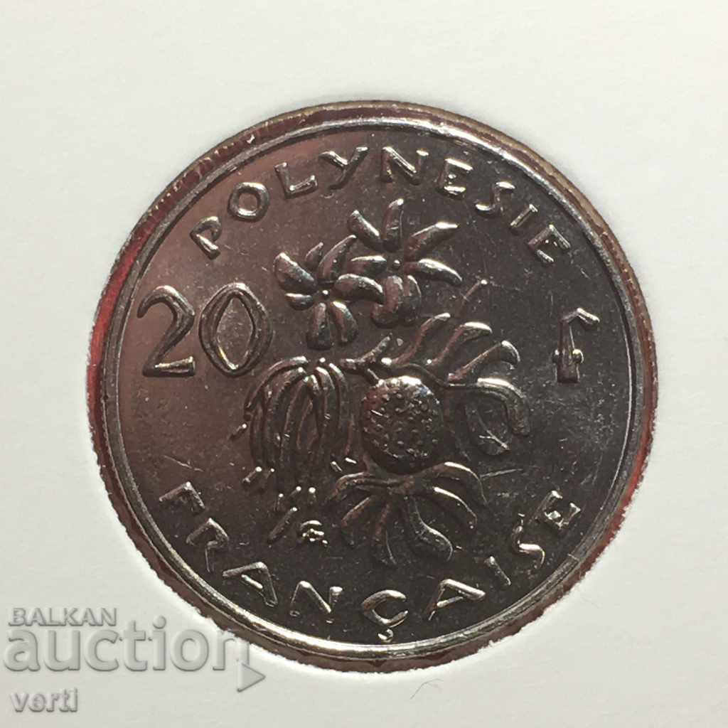 20 francs 2004, French Polynesia
