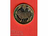 CHINA 10 Yuan issue 2021 - NEW UNC Bull BIMETAL