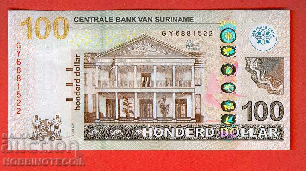 SURINAME SURINAME 100 Guilder issue - issue 2020 NEW UNC