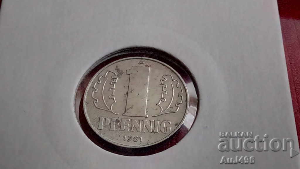 1 PFENNIG 1961 DDR (XF)*