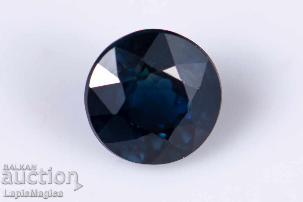 Blue untreated sapphire 0.56ct 4.3mm