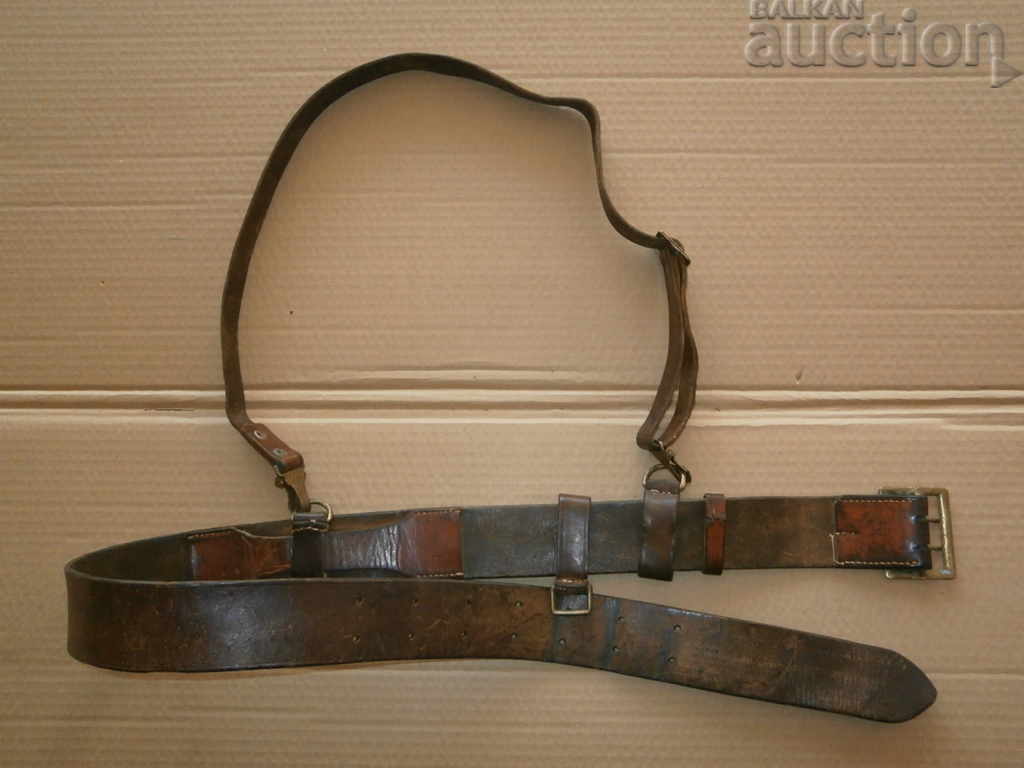 Auction officer's belt with protube belt strap Kingdom of Bulgaria Auction officer's belt with protube belt strap Kingdom of Bulgaria