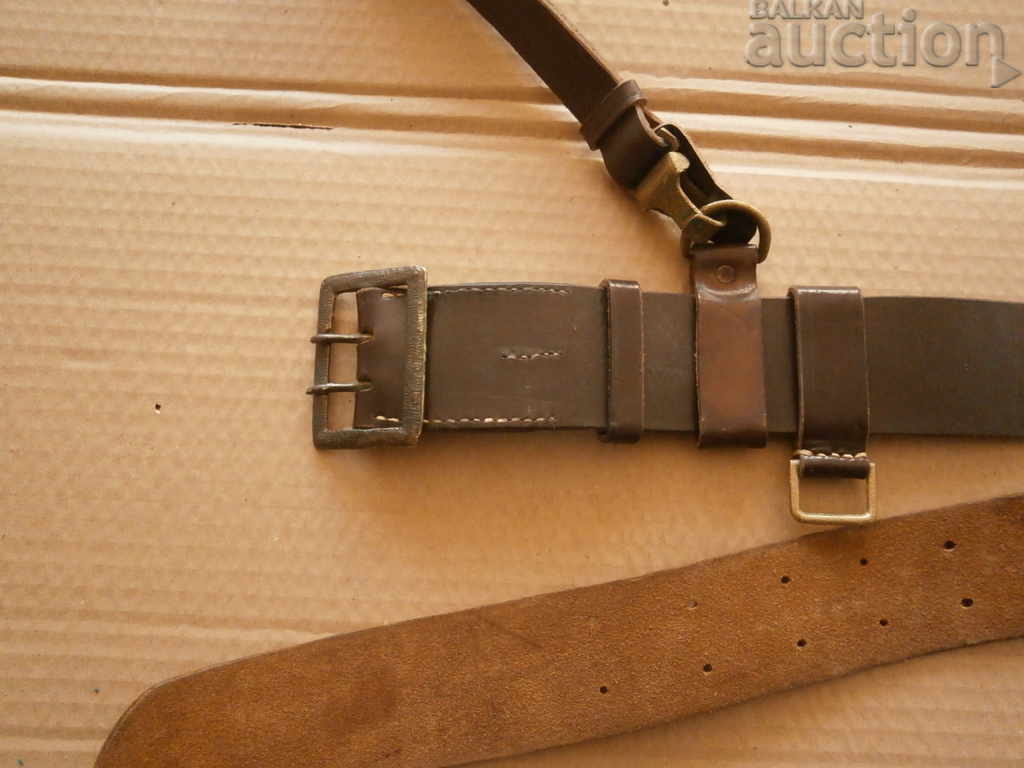 officer's belt with protube belt strap Kingdom of Bulgaria - 7