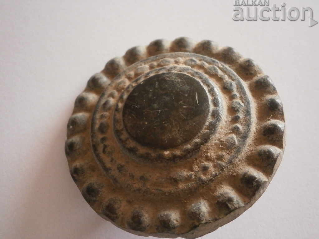 Auction antique bronze buckle half applique Auction antique bronze buckle half applique