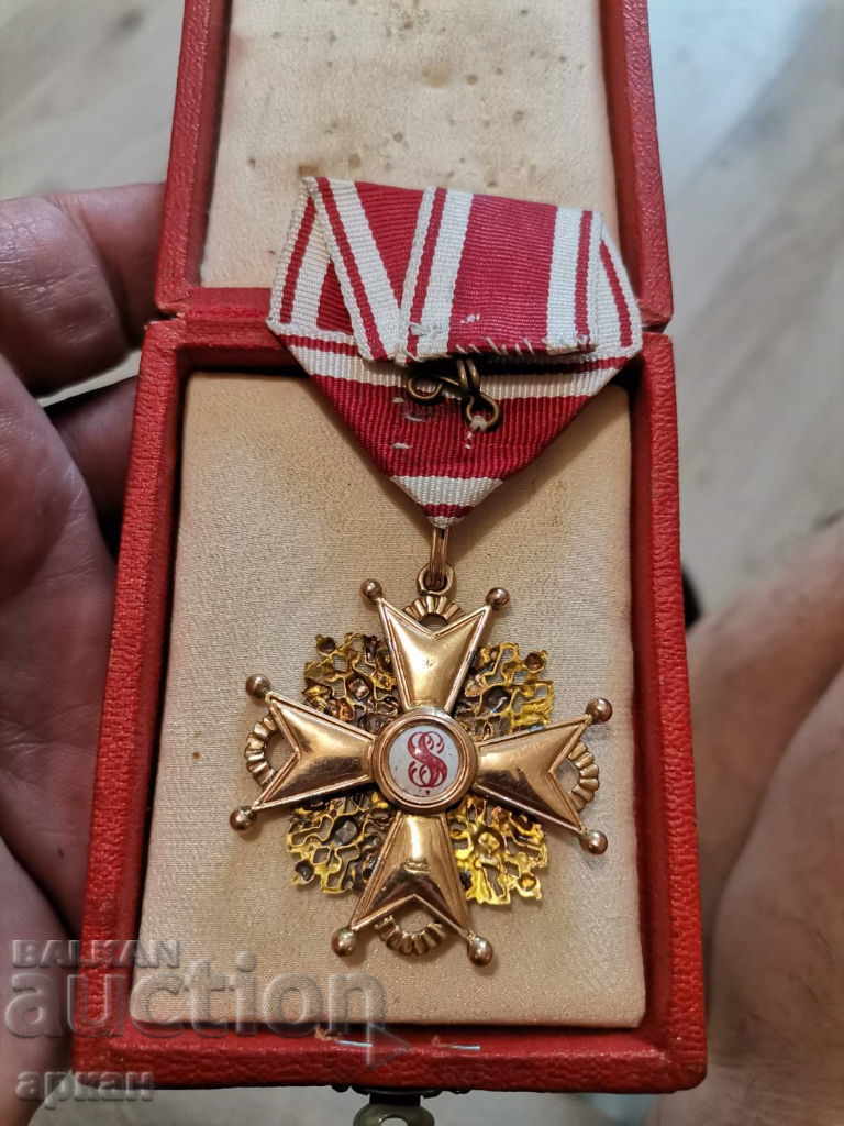 Tsarist Russia - Order of Saint Stanislaus GOLD 14k III degree with price 3500.00 BGN | € 1789.52 Tsarist Russia - Order of Saint Stanislaus GOLD 14k III degree with price 3500.00 BGN | € 1789.52