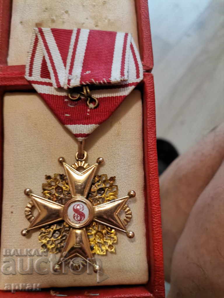 Auction Tsarist Russia - Order of Saint Stanislaus GOLD 14k III degree Auction Tsarist Russia - Order of Saint Stanislaus GOLD 14k III degree