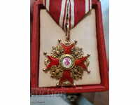 Царска Русия -орден Свети Станислав   GOLD 14 кр.III степен