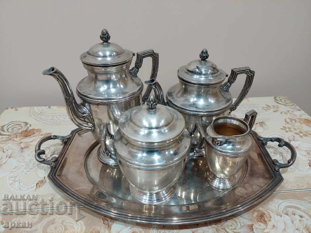 massively silver-plated tea set - France massively silver-plated tea set - France