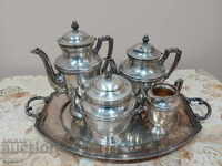 set de ceai placat masiv cu argint - Franta