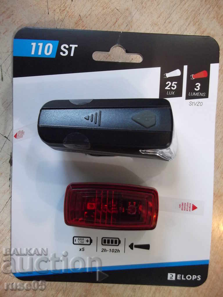 KIT "ELOPS" LED HEADLIGHT AND BIKE STOP 110 ON BATTERIES with price 20.00 BGN | € 10.23 KIT "ELOPS" LED HEADLIGHT AND BIKE STOP 110 ON BATTERIES with price 20.00 BGN | € 10.23