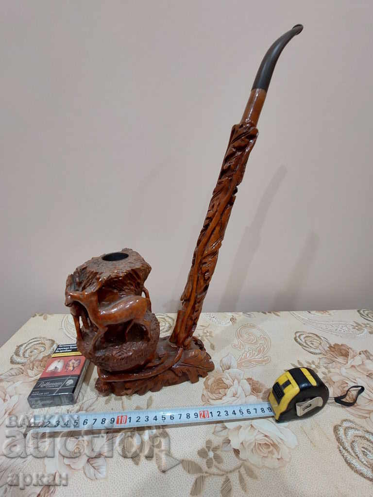Delivery of massive pipe - hookah - hand carving deer, ornaments Delivery of massive pipe - hookah - hand carving deer, ornaments