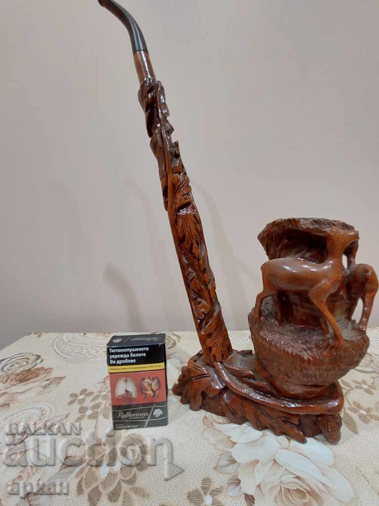 massive pipe - hookah - hand carving deer, ornaments massive pipe - hookah - hand carving deer, ornaments