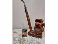țeavă masivă - narghilea - căprioare sculptate manual, ornamente