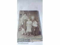 Photo Two women with their children Cardboard