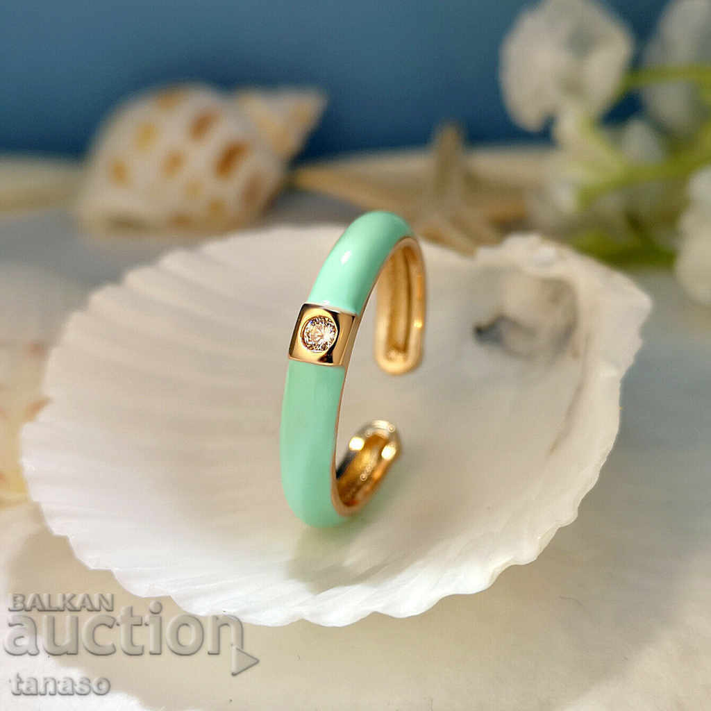 2 pcs. Women's zircon ring, open, gold plated with price 20.00 BGN | € 10.23 2 pcs. Women's zircon ring, open, gold plated with price 20.00 BGN | € 10.23