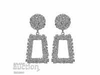 Women's silver-plated dangling earrings