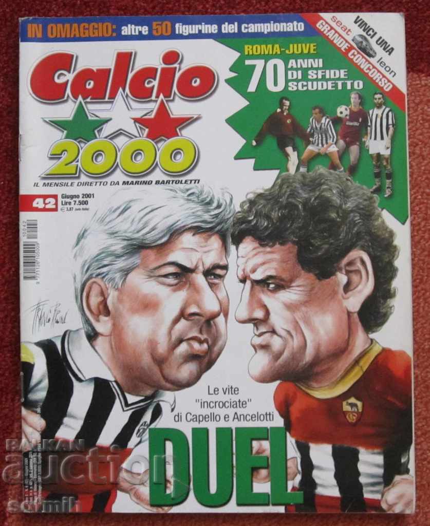 περιοδικό ποδοσφαίρου calcio 2000, Ιουνίου 2001