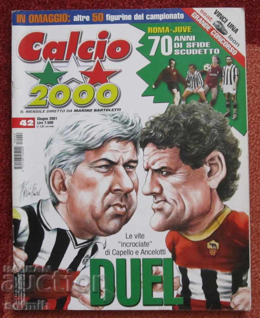 Revistă de fotbal Calcio 2000 iunie 2001