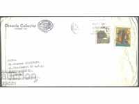 Traveled envelope stamps Kiwi Bird 1988 Christmas 1986 New Zealand