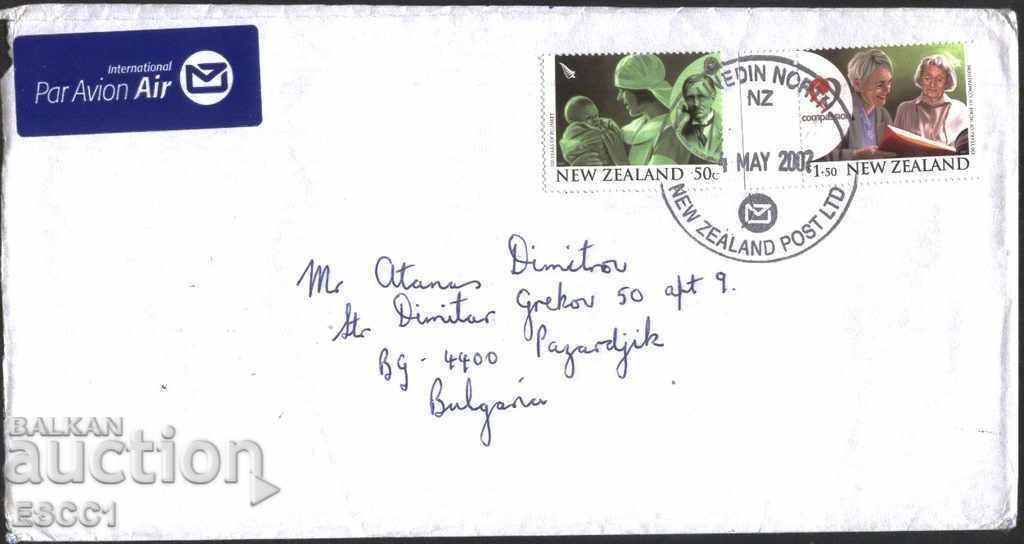 Traveled envelope stamps Children, 100 years old 2007 from New Zealand