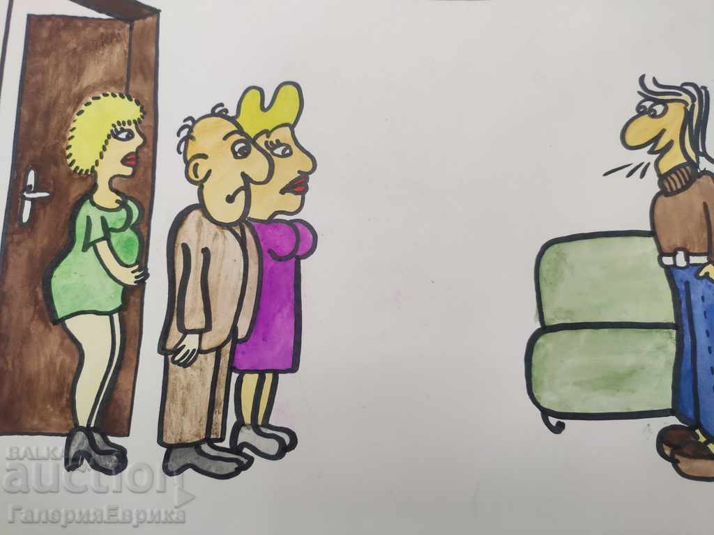 Delivery of Cartoon colored pencils on expensive paper with print Delivery of Cartoon colored pencils on expensive paper with print