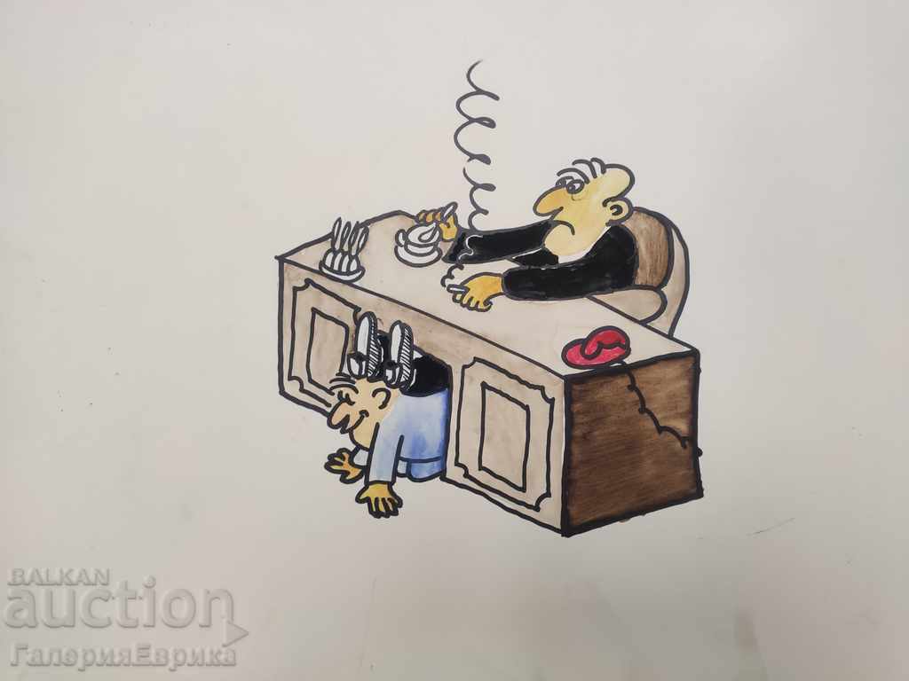 Auction Cartoon colored pencils on expensive paper with print Auction Cartoon colored pencils on expensive paper with print